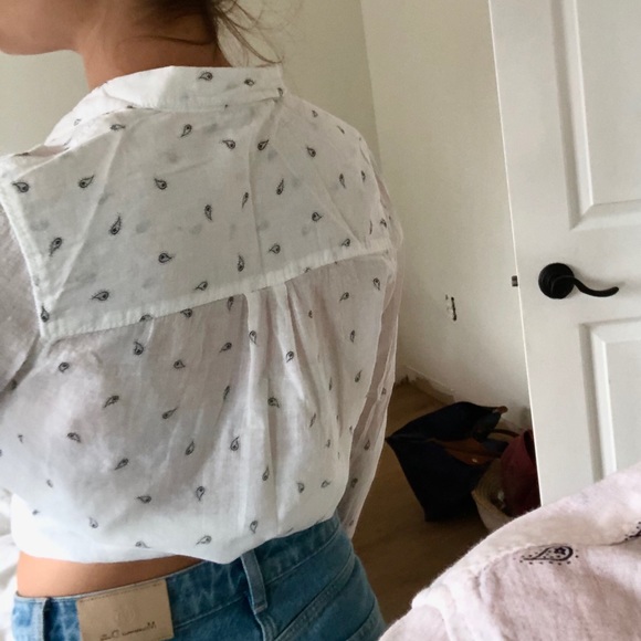 Patterned White Cotton On Button Down Shirt - Picture 2 of 4